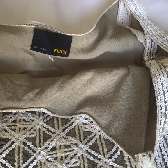 Fendi Grey Ivory beaded dress - open to offers - Picture 8 of 8